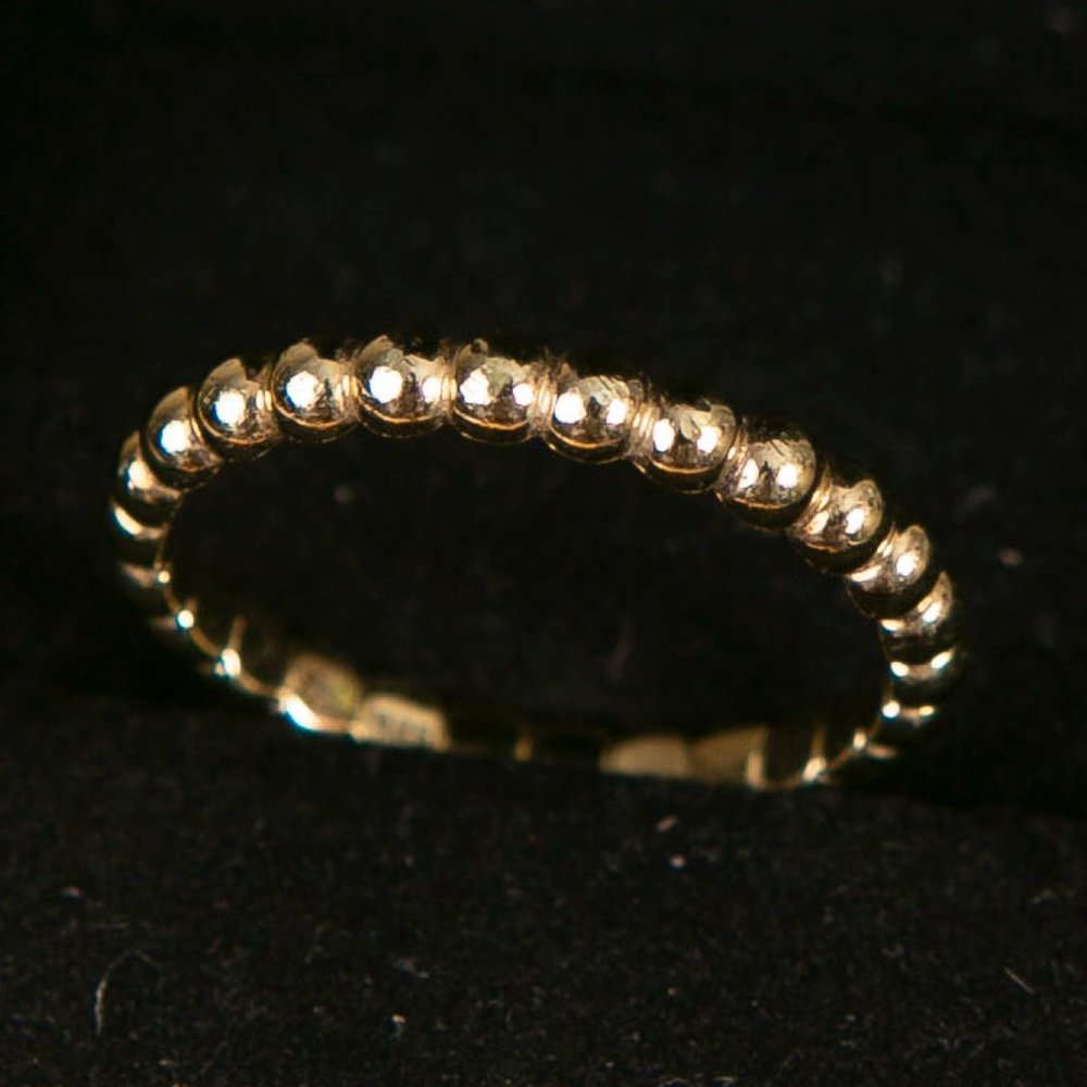 Mejuri Metallic Sphere Ring, gold vermeil, size 10
